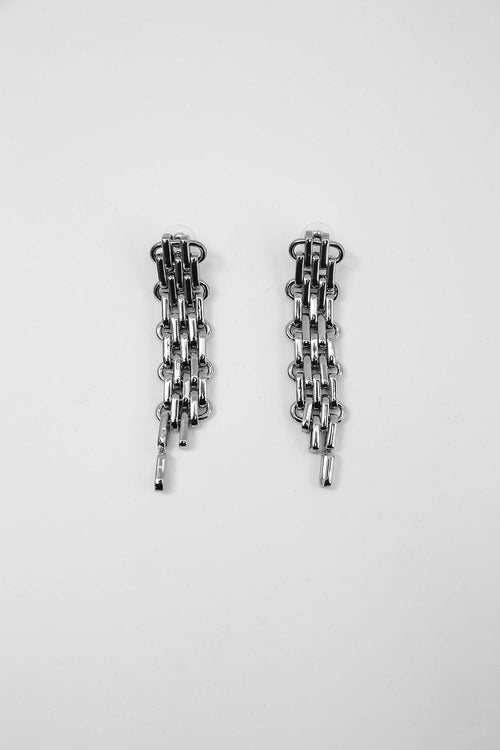 entwine long earring / silver