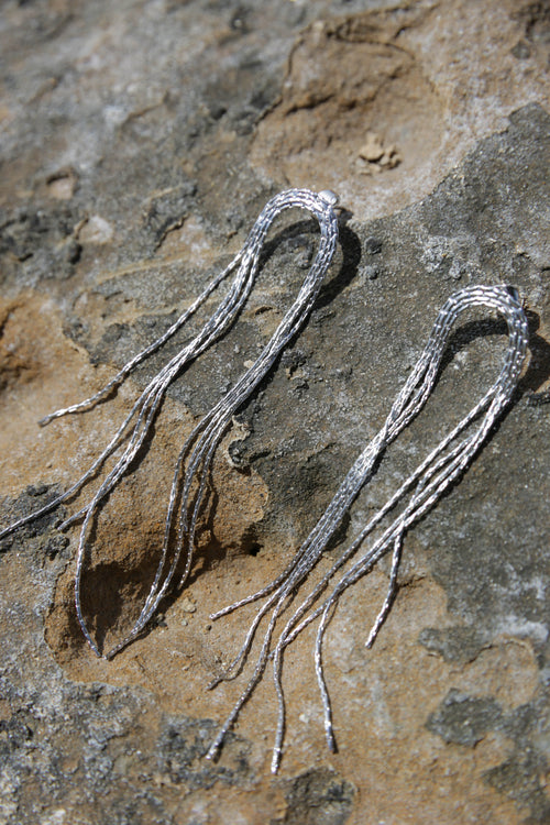fall earring / silver