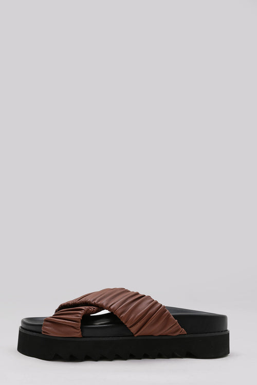 ruche cross slide / terracotta