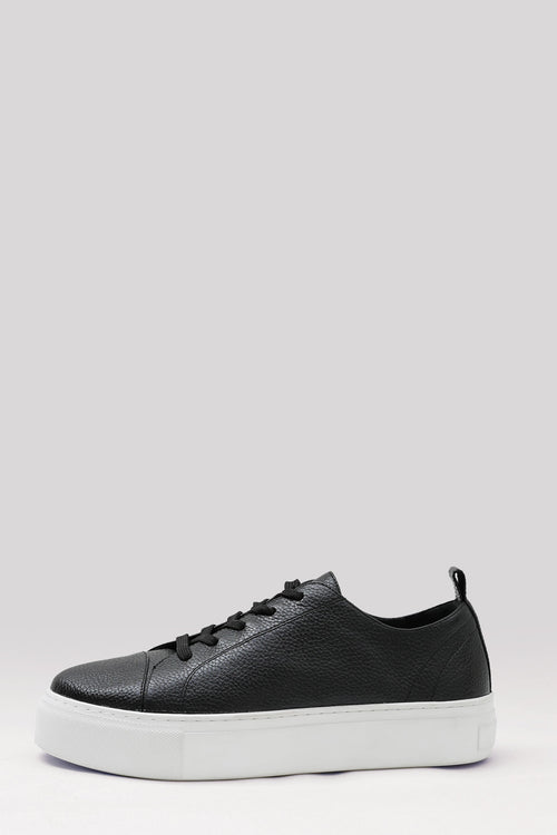 laced platform kick / black|white