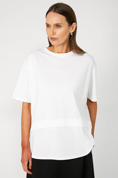 overturn tee / white