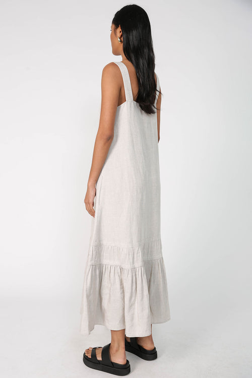 leashed dress / oatmeal marle