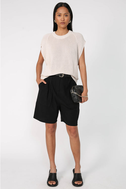 linear vest / natural