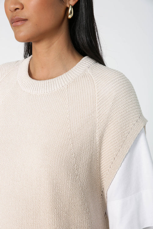 linear vest / natural