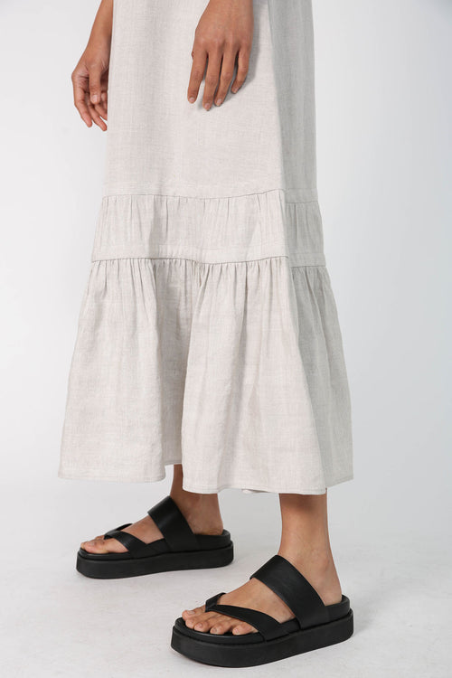 leashed dress / oatmeal marle