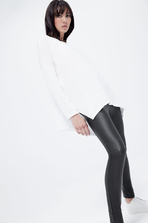 glossy pant / black