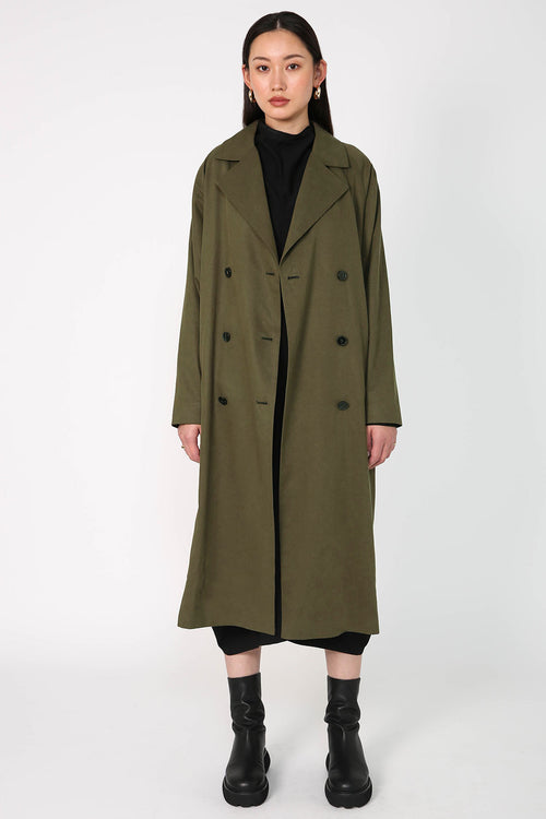 onward trench coat / khaki green