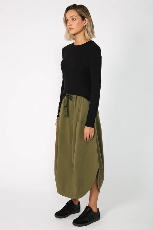 encase skirt / khaki