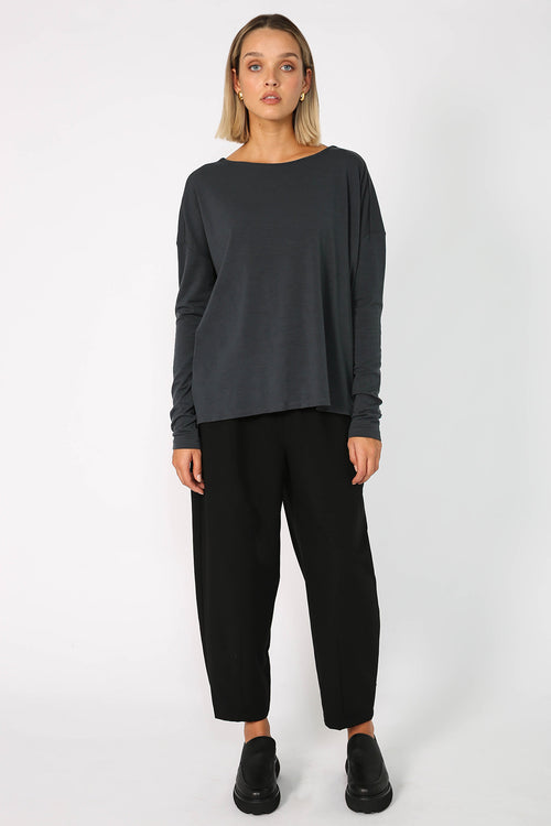 flurry top / gunmetal grey