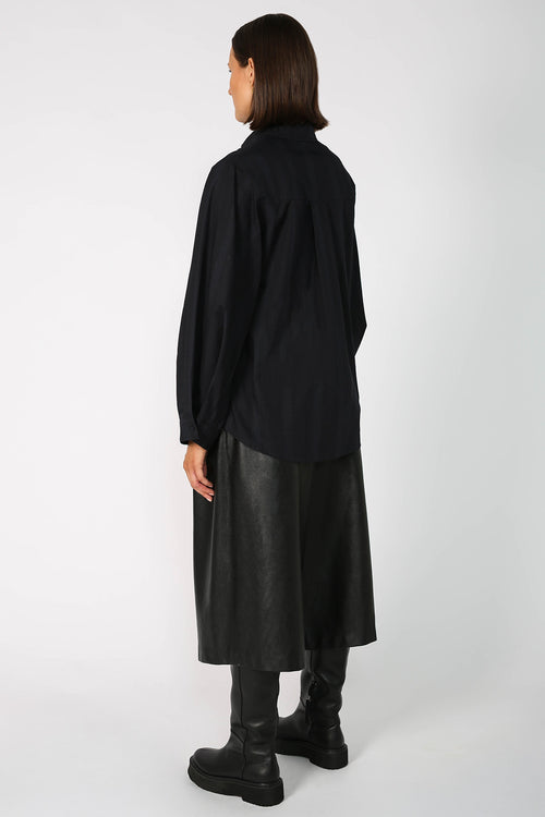 origami shirt / dark navy