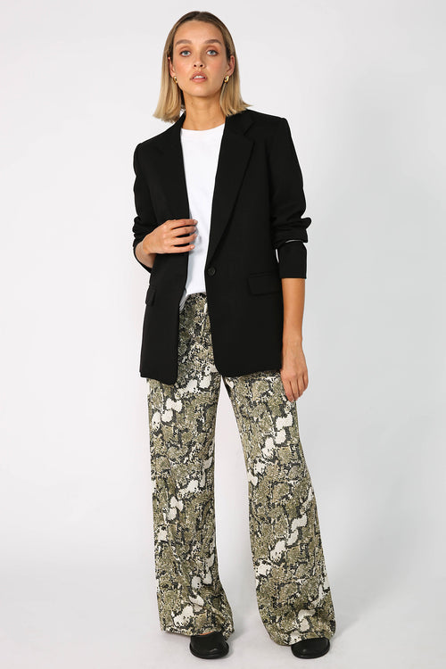 frame pant / pixelated snake green