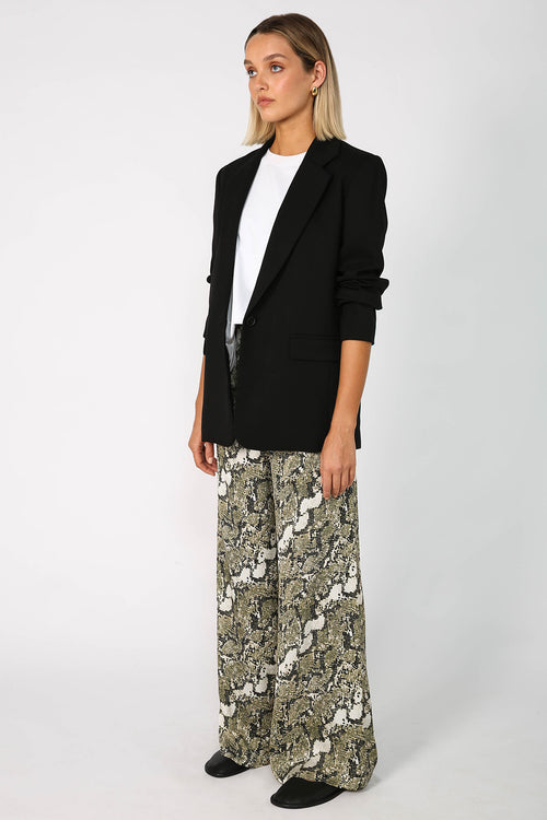 frame pant / pixelated snake green