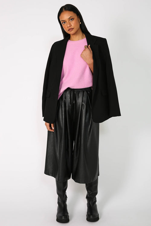 scanner ribbed tee sweater / candy floss pink