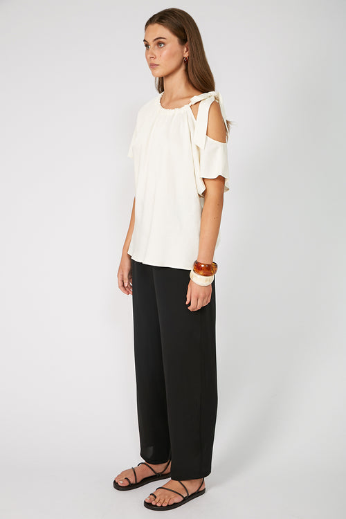 idyllic short sleeve top / ivory