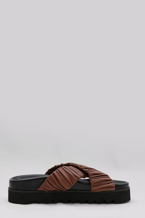 ruche cross slide / terracotta