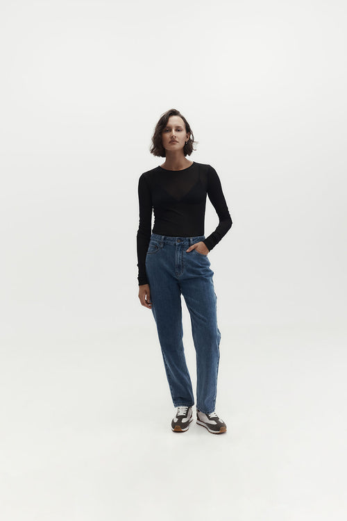 line jean / true blue denim wash