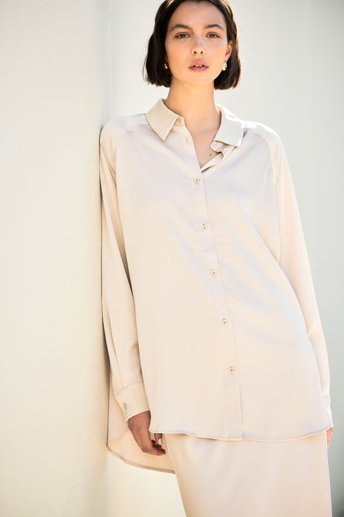 roam shirt / pearl natural