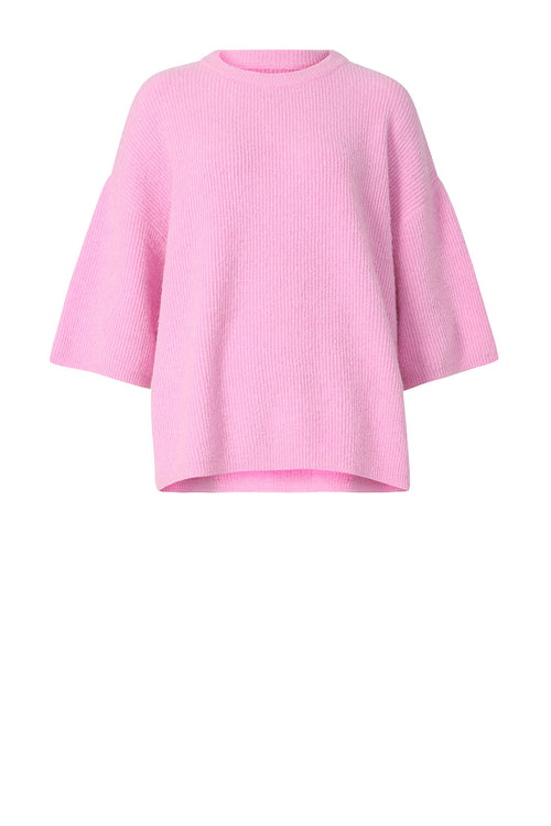 scanner ribbed tee sweater / candy floss pink