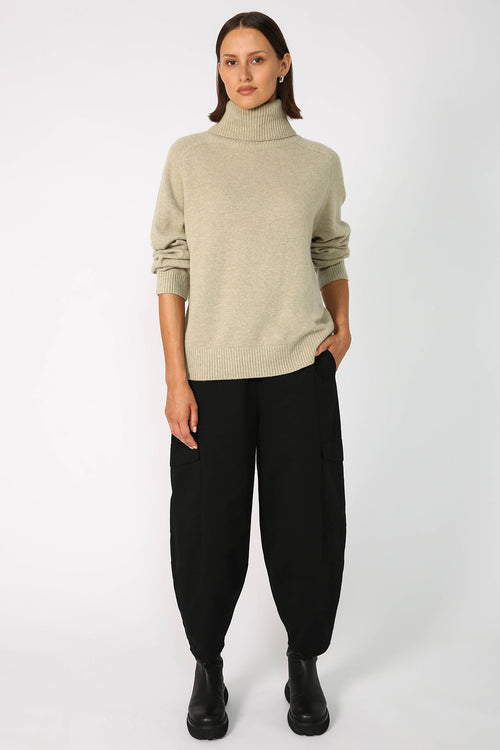 serving polo sweater / clary sage marled