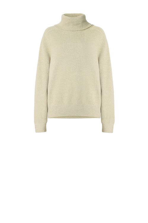 serving polo sweater / clary sage marled