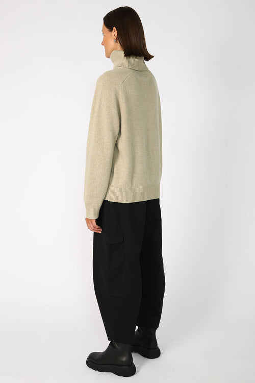 serving polo sweater / clary sage marled