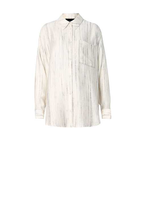adapt contrast shirt / ivory marle