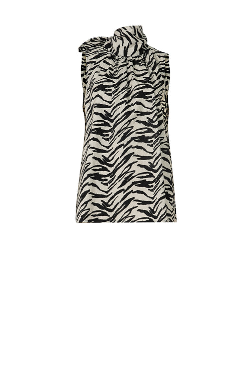 area tank / natural|black abstract zebra
