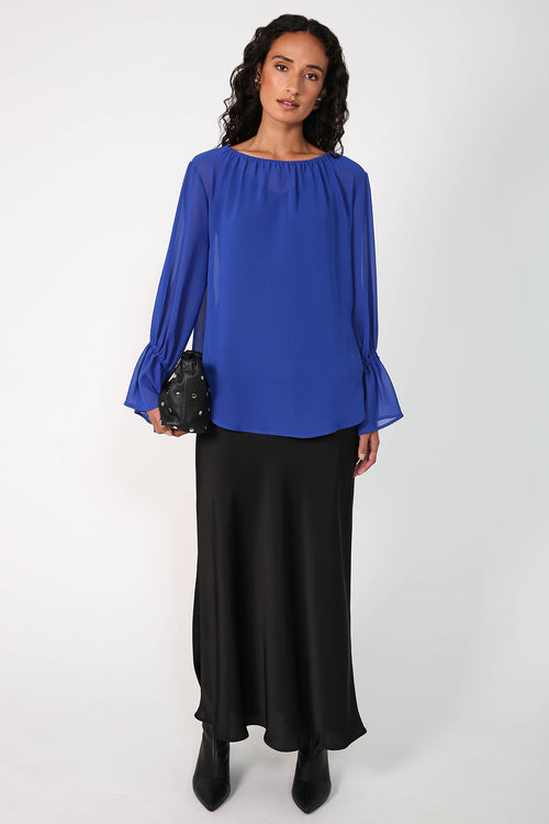 brilliance top / capri blue