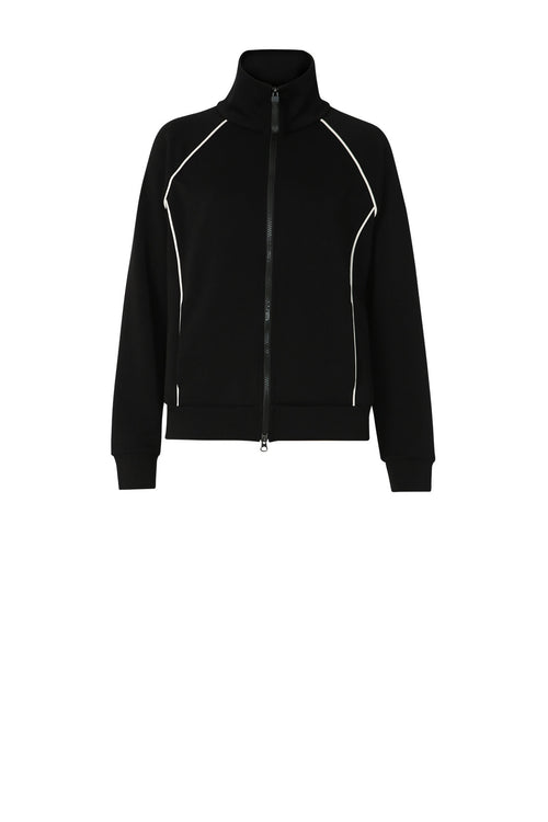 contrasted track jacket / black|ecru