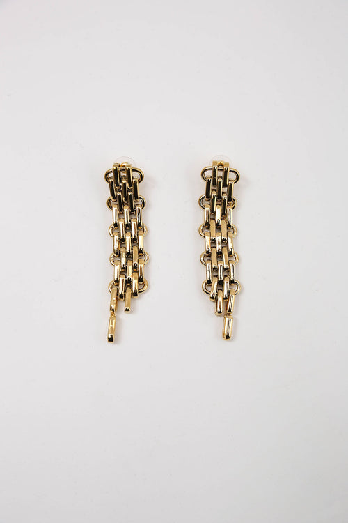 entwine long earring / gold