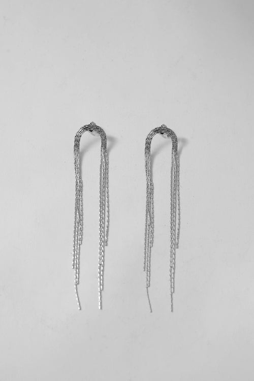 fall earring / silver