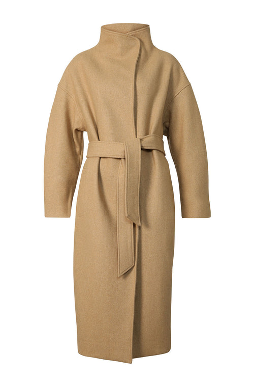 funnel coat / camel