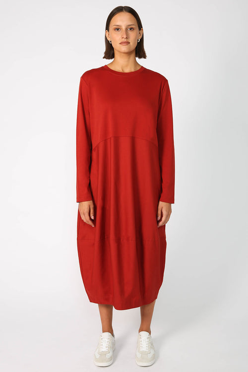 headspin longsleeve dress / burnt ochre