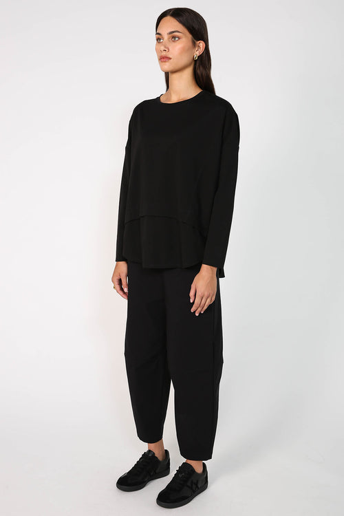overturn top / black