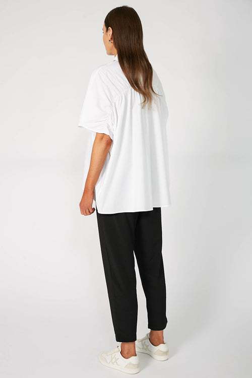 shirr shirt / white