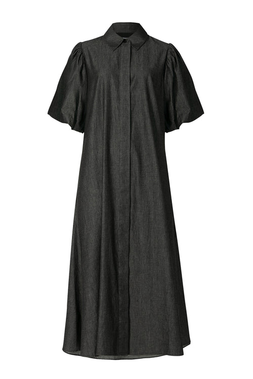 adhere midi dress / washed black
