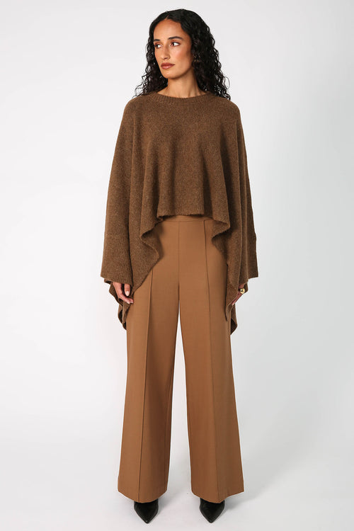 aglow pant / dark camel brown