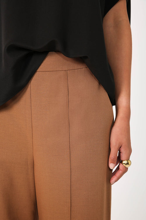 aglow pant / dark camel brown