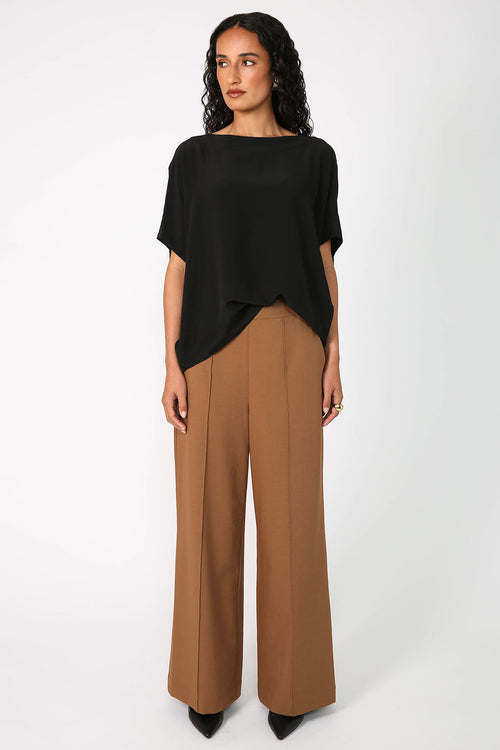 aglow pant / dark camel brown