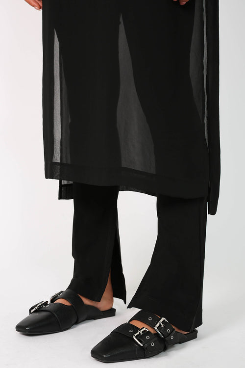 ballet buckle flat / black
