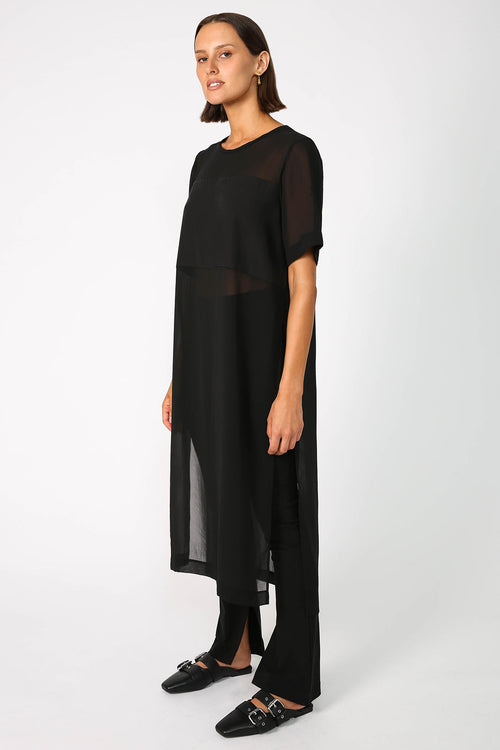 ballet buckle flat / black
