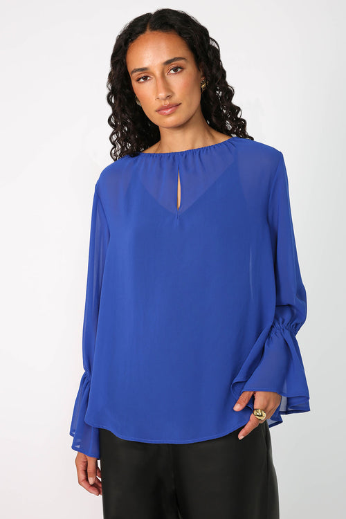 brilliance top / capri blue