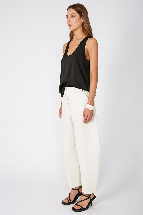 encased pant / bone