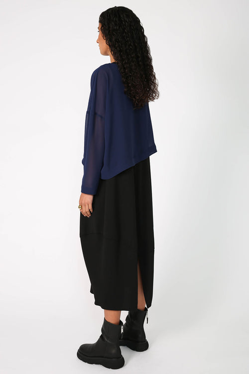 follow long sleeve crop / saphire blue