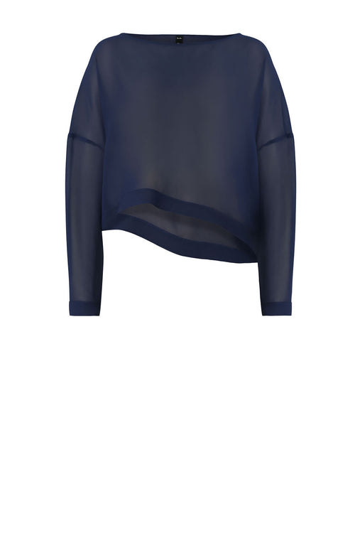 follow long sleeve crop / saphire blue