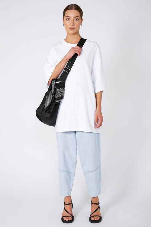 furthered jean / faded blue denim