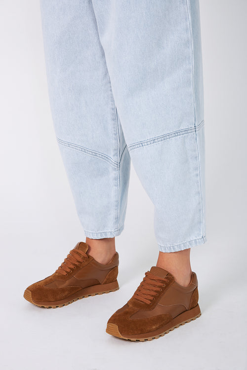 furthered jean / faded blue denim