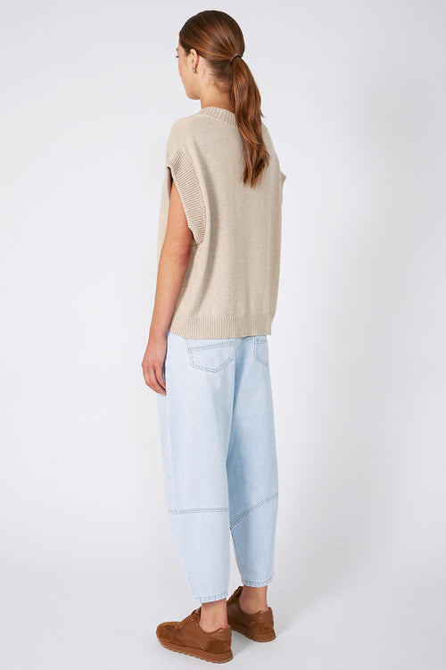 furthered jean / faded blue denim