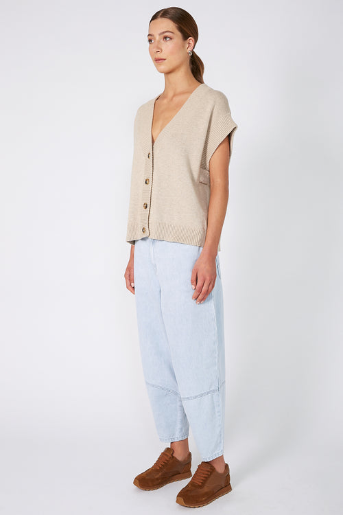 furthered jean / faded blue denim