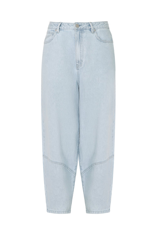 furthered jean / faded blue denim